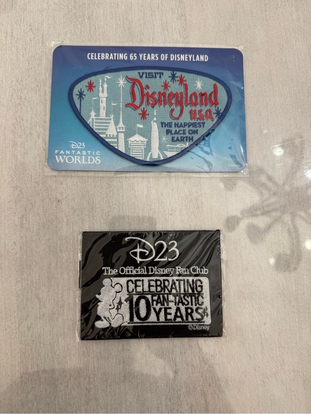 NWT Disney D23 Bundle 10th Anniversary & Disneyland 65 Anniversary Patches